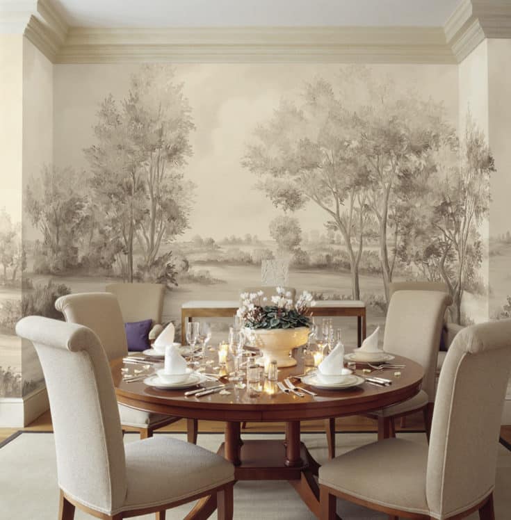 9 Decorative Dining Rooms Susan, Dining Room Wall Murals