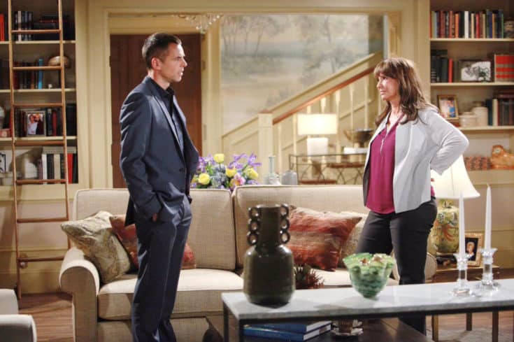 Scene from Young and the Restless with stairway mural
